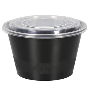 Disposable Round Bowl With Lid Food Grade PP <b>Microwave</b> Safe Takeaway Container - Product Image 1