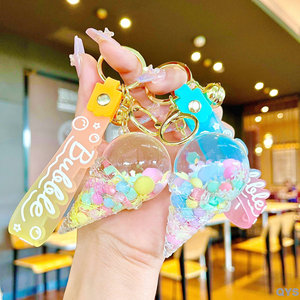 Llavero QYS de Acrílico con Burbujas Flotantes, Colgante Líquido, Adorno de Dibujos Animados para Bolsos y Mochilas, Regalo - Product Image 4