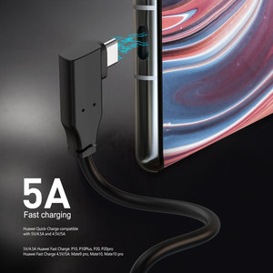 USB C TO USB C สายเคเบิล90องศา10Gbps 3.1 <span class=keywords><strong>Gen2</strong></span> 100W PD ชาร์จเร็ว4K60Hz วิดีโอ E-Mark ไนลอนถักมุมขวาชนิด C - Product Image 2