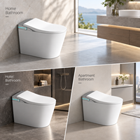 Toilet Pintar Otomatis Bidet Sensor Kaki Buka Tutup Otomatis Siram Otomatis Kursi Berpemanas Pengering Udara Hangat Mode Anak Remote Control