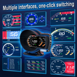 Multi função Auto calibre F8 Automotive HUD Head Up Display Carro Velocímetro OBD2 + GPS Gauge hud - Product Image 3