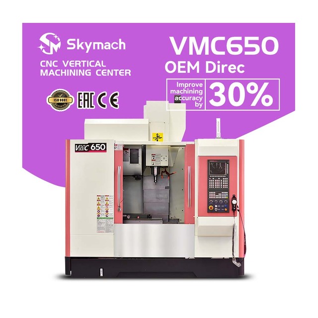 VMC650 High Quality 5 Axis CNC Vertical Machining Center with Automatic Tool Changing and Taiwan Spindle for Mold Manufacturing
