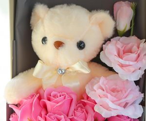 Bouquet de fleurs de savon en forme d'ours en peluche pour la Saint-Valentin, cadeau pour votre petite amie ou votre amant - Product Image 4