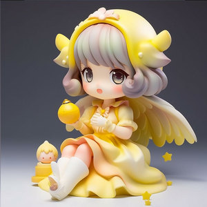 Figurine en résine d'ange mignon avec des ailes, style anime, décoration de bureau, cadeau artisanal pour enfants de 7 à 12 ans - Product Image 4