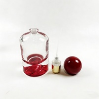 Flacons de parfum en verre vides de haute qualité 30ml/50ml/100ml, emballage cosmétique avec bouchon rouge