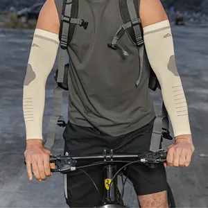 REXCHI HB39定制时尚棒球跑步自行车足球运动压缩臂袖男士防紫外线