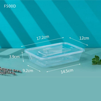 Boîte à lunch jetable rectangulaire transparente en PP de qualité alimentaire, contenants alimentaires avec couvercle, micro-ondable, recyclable, multi-usages