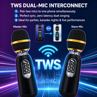Microphone sans fil professionnel pour enregistrement, karaoké et système de sonorisation Yin pour téléphone portable et studio