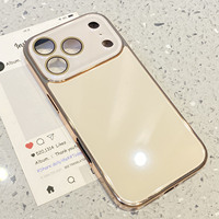 Coque de protection antichoc brillante en verre trempé effet glaçon pour iPhone 17 16 15 14 13 12 11 Pro Max, finition plaquée et effet bonbon