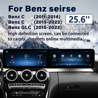 Autoradio Multimédia Écran de Navigation 25,6 Pouces Octa-Core CarPlay pour Mercedes Classe C W205 GLC X253 2011-2022