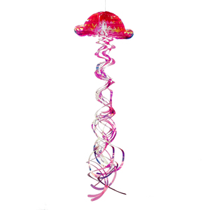 Decoración Colgante <span class=keywords><strong>de</strong></span> Medusas Arcoíris con Forma <span class=keywords><strong>de</strong></span> Panal <span class=keywords><strong>de</strong></span> Abeja, Espiral <span class=keywords><strong>de</strong></span> Membrana <span class=keywords><strong>de</strong></span> Neón, Tema Marino, para Fiestas Infantiles y Múltiples Ocasiones - Product Image 5