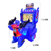 Machine de jeu d'arcade à pistolet optique, machine de tir, pousse-pièces à pistolet optique, console de jeu pour enfants 2 joueurs Mech Hero