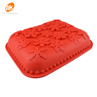 AK Weihnachten Weihnachts mann Dekoration 3d Silikon Schokoladen kuchen Formen Form Silikon Backform Kuchen Dekorieren Zubehör Werkzeuge