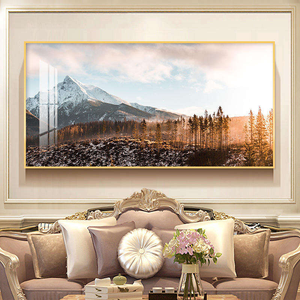 Pintura de Paisaje Simple, Abstracta y Moderna, Decoración de Pared para Sala de Estar, Pintura en Vidrio, Cristal y Porcelana - Product Image 2