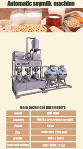Máquina automática de leche de soja y <span class=keywords><strong>tofu</strong></span>, nuevo uso, molienda, cocina y procesamiento de alimentos de frijoles para industrias agrícolas, línea de <span class=keywords><strong>tofu</strong></span> - Product Image 2
