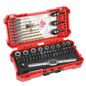 63-Piece T-Type Ratchet <b>Screwdriver</b> <b>Set</b> 1/4 In Socket Drive Hand Tool Kit With <b>Bits</b> And Chamfering Function - Product Image 2