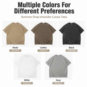 Camiseta de algodón de alto gramaje para hombre 275G, estilo vintage lavado, oversize, hombros caídos, corte holgado, streetwear, camiseta de verano, venta al por mayor - Product Image 2