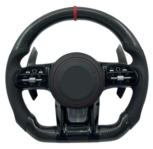 <span class=keywords><strong>Volant</strong></span> sport <span class=keywords><strong>AMG</strong></span> en cuir et fibre de carbone pour Mercedes Benz C E S G GLE GLS GLC CLS W213 W222 W205 C63, nouvelle édition améliorée - Product Image 1