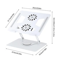 Support de refroidissement pour ordinateur portable et tablette X16 Xiangqing pliable, réglable en angle, en alliage d'aluminium, refroidi par air, avec quatre ventilateurs, en stock