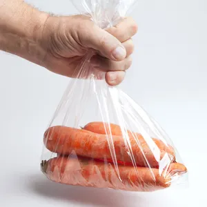 OEM özel baskılı gıda sınıfı temizle ambalaj ekmek plastik mağaza Polybag