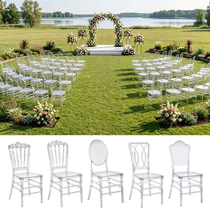 Chaises Chiavari pour enfants en gros pour fêtes, chaises de salle à manger Chiavari transparentes en acrylique empilables en résine pour hôtels, locations et événements - Product Image 2