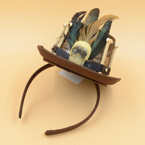 ชุดเทศกาลฮาโลวีนปี MH-3089,ชุดแฟนซีหมวกตลกแนวสตีมพังค์มินิที่คาดผม - Product Image 4