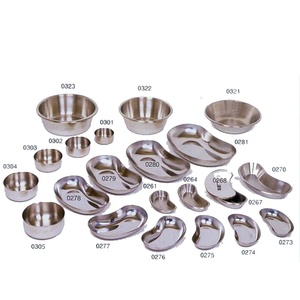 Stainless Steel Kidney Bowl Holloware Manual Surgical Instruments Kidney Tray with Forceps Metal Material - Product Image 1