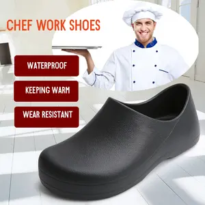 Produits chauds Chaussures de sécurité de cuisine de chef de travail de sécurité d'hôtel de preuve d'huile antidérapante pour l'industrie de restauration de restaurant