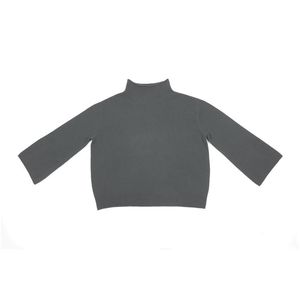 OEM personnalisé femmes mode pull mince laine-cachemire col haut tricoté coupe ample manches longues style chinois pour l'automne - Product Image 1