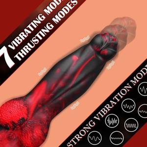 Vibratore Realistico Fantasy in Morbido PVC per Spinta, Giocattoli Sessuali, Dildo Mostruoso Gigante con Grosso Nodo per Uomini e Donne per Uso Sessuale Adulto - Product Image 5