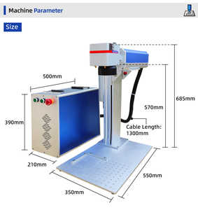 เครื่องเลเซอร์ไฟเบอร์กำลัง 20-100 วัตต์ สำหรับสลักโลหะ; เครื่องแกะสลักเลเซอร์ที่ได้มาตรฐาน UDI สำหรับสแตนเลส ได้รับการรับรองมาตรฐาน CE - Product Image 3
