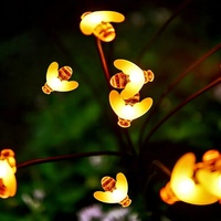 Guirlande lumineuse LED solaire d'extérieur IP65, petite, avec télécommande, corps en plastique portable, certifiée CE