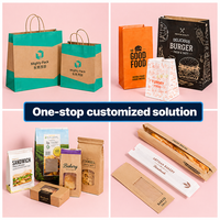 Sacs en papier kraft recyclé écologiques avec poignées torsadées |   Emballage alimentaire personnalisé de luxe pour boulangeries, cafés, restaurants de hamburgers