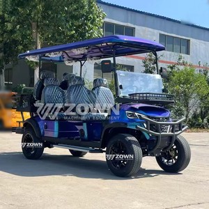 Voiturette de golf récréative électrique en stock avec système de suspension Voiturette de golf 6 places relevée hors route pour le transport d'hôtels et de centres de villégiature - Product Image 3