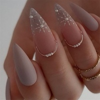 Ongles français à design multiple Fake Rs Art Gel Para Unas Artificiales Jar 1 Oz Nail Acrylic Rosa Neon