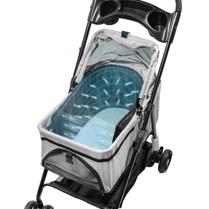 One-Button Folding Dog Stroller Weather Cover New Foldable Pet Jogger Mesh Storage Basket for <b>Cats</b> Convenient <b>Cat</b> <b>Cage</b> Stroller - Product Image 1