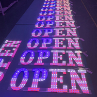 Enseigne commerciale personnalisée, enseigne néon intérieure ouverte, enseigne lumineuse LED pour influenceur, logo en aluminium rétroéclairé, enseignes LED pour magasin commercial