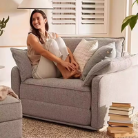 Sofá Cama Plegable con Asientos en Línea Recta, Sofá Tapizado Multifuncional para Sala de Estar para Sentarse y Dormir