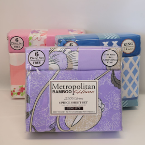 Nhà Máy Tùy Chỉnh Hoa In 6-Mảnh Vua Kích Thước Bộ Đồ Giường Đặt Thoải Mái Ngủ Được Trang Bị Bedsheets Với Gối Tấm Bộ - Product Image 2
