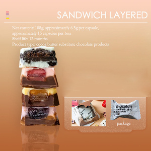 ช็อกโกแลตและขนมหวานขายส่ง โกโก้บัตเตอร์สำหรับทำช็อกโกแลต ช็อกโกแลตผลไม้ ช็อกโกแลตสี่เหลี่ยม - Product Image 4