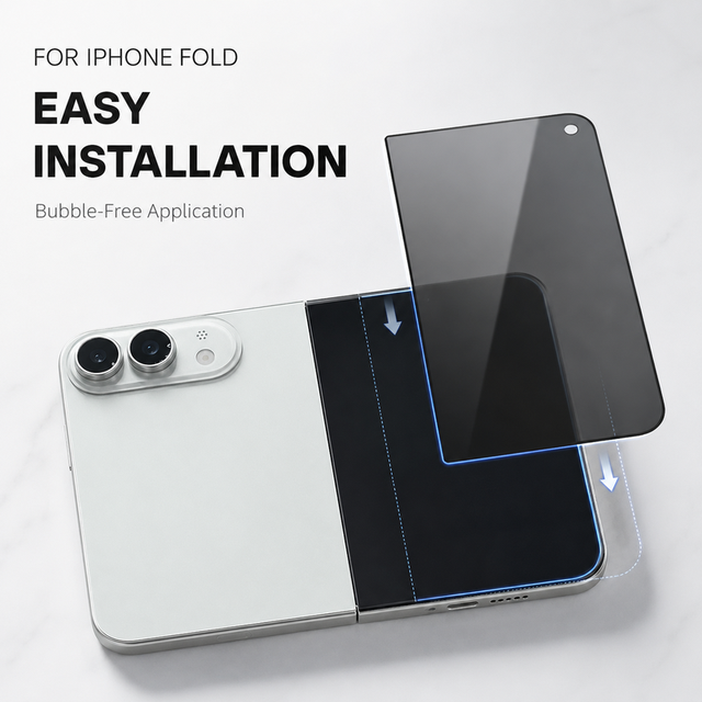 Full Coverage Privacy Screen Protector Anti-spy Tempered Glass Film for Apple for iPhone Fold Fast Shipping