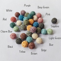 Perles en pierre de lave naturelle pour diffuseur d'huiles essentielles, fabrication de bijoux d'aromathérapie, perles en pierre volcanique poreuse 6-8mm, vente en gros