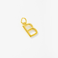 FUAMAY Pendentif Lettre Minuscule en Argent 925 B C D E F G H I J K L M N O P Q R S T U V W X Y Z avec Zircon pour Fabrication de Bijoux Breloques