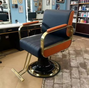 Sillón de Barbería Moderno y Contemporáneo de Acero Inoxidable para Salones, Barberías, Spas, Peluquerías y Salones de Belleza - Product Image 1