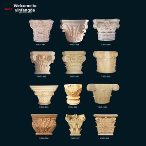Capitales de Columna Romana Tallados en GRC, Decoraciones Modernas Minimalistas Chinas para Puertas de Armario, Cabeceras y Tiras de Madera para Sala de Estar - Product Image 3