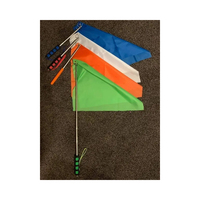 2023 Logo personnalisé Polyester Nylon Formation Cheval Drapeau Fouet Tour Guide Drapeau Avec Rétractable Télescopique Pôle Crochet Lunge Bâton