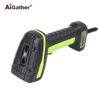 Escáner de Código de Barras Industrial Resistente, Inalámbrico, con Cable, para Códigos QR, EAN13, PDF417, DataMatrix, DPM, con Cable Opcional USB/COM/RS232/Serial