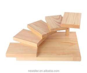Table à sushi en bois Newell Square, échelle à plusieurs niveaux, plateau de buffet, écologique, pour mariage et utilisation en cuisine d'hôtel - Product Image 3