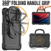Housse de tablette de béquille à poignée rotative pour Lenovo Tab M11 TB330FU Pad 2024 TB331FC étui rigide robuste de protection en silicone