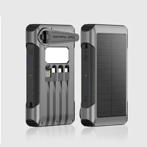 Power Bank Solar panel Solar Power Bank 30000mah wasserdichte Kurbel bin FM Solar Power Bank Radio LED Taschenlampe